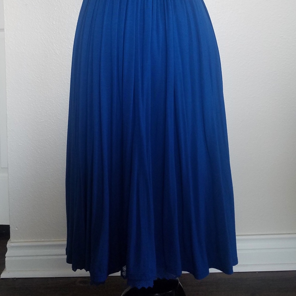 NWOT Draped Blue Anthropologie Dress - Picture 5 of 7